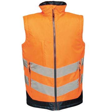 High-vis pro bodywarmer - Orange/Navy - S