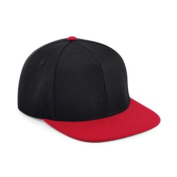 Original flat peak 6-panel snapback - Black/Classic Red - One size