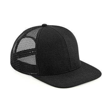 Original flat peak 6-panel trucker - Black/Black - One size