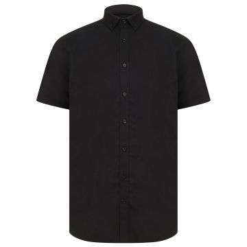Modern short sleeve Oxford shirt - Black - S