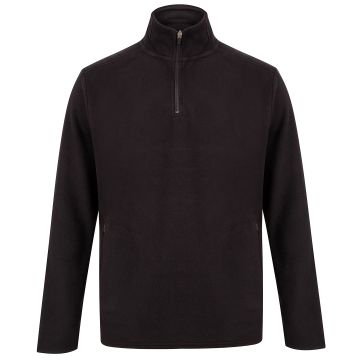 ¼ zip microfleece jacket - Black - XS