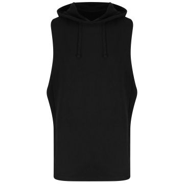 Urban sleeveless muscle hoodie - Jet Black - S