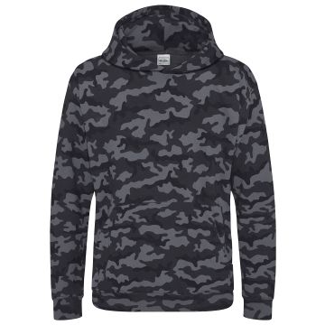 Kids camo hoodie - Black Camo - 3/4 Years