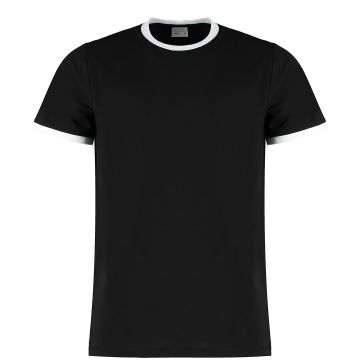Fashion fit ringer tee - Black/White - XS