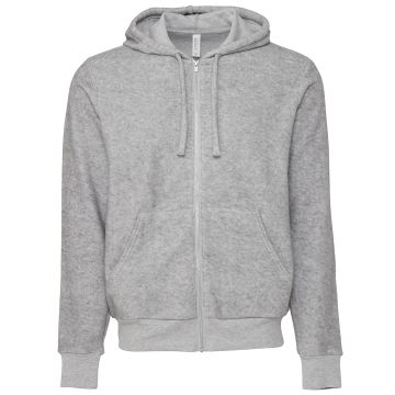 Unisex sueded fleece full-zip hoodie - Athletic Heather - XS