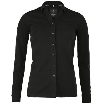 Women’s Kingston – stretch deluxe piqué shirt - Black - S