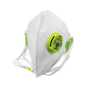 B-BRAND FOLD FLAT P2 MASK VALV - White