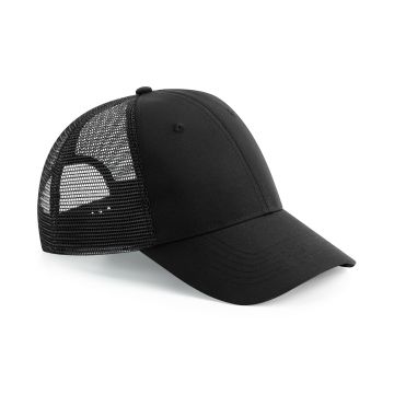 Recycled urbanwear 6-panel snapback trucker - Black - One size