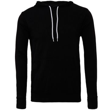 Unisex polycotton fleece pullover hoodie - Black - XS