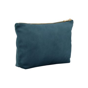 Velvet accessory bag - Blue Topaz - S