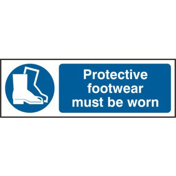 PROTECTIVE FOOTWEAR RPVC 300MM X 100MM - White/Blue
