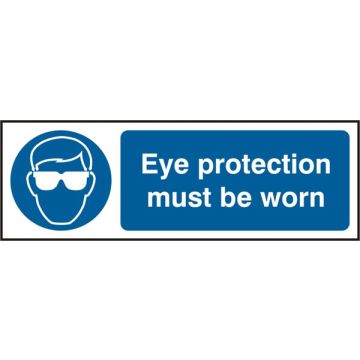 EYE PROTECTION RPVC 300MM X 100MM - White/Blue