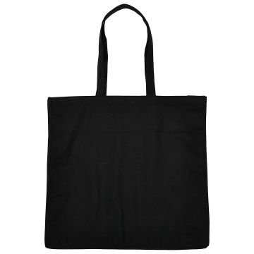 Oversized canvas tote bag - Black - One size