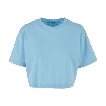 Women’s short oversized tee - Baltic Blue - S