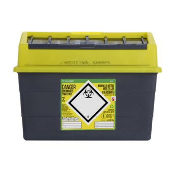 SHARP SAFE SHARPS BIN 24LTR - Yellow