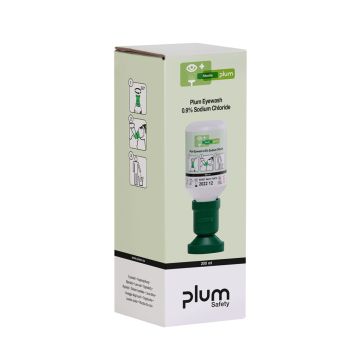 PLUM EYEWASH/200ML 0.9 PERCENT SODIUM CHLORIDE EYECUP 1 BOX - Clear