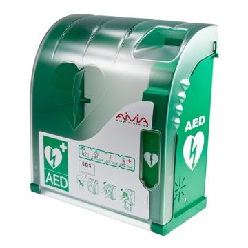 AIVIA 200 DEFIBRILLATOR CABINET WITH HEATING & ALARM - Green