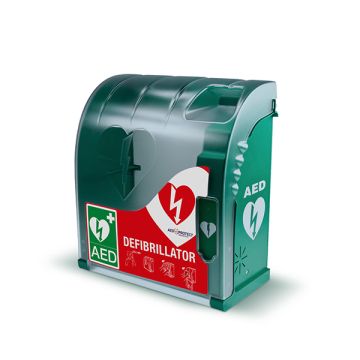 AIVIA 210 DEFIBRILLATOR CABINET C/W HEATING & ALARM - Green