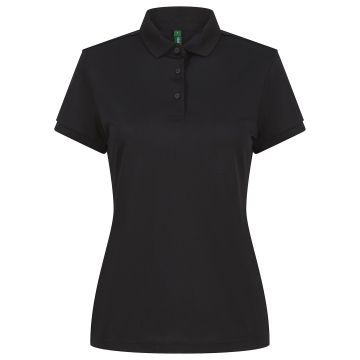 Women’s recycled polyester polo shirt - Black - XS