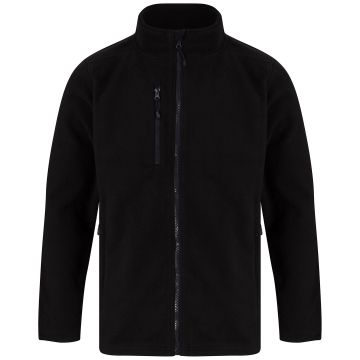 Recycled polyester microfleece jacket - Black - XS