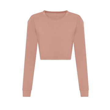 Women's long sleeve cropped T - Dusty Pink - XS