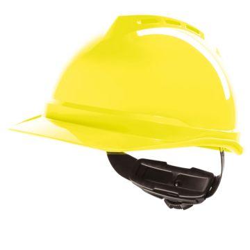 V-GARD 500 VENTED SAFETY HELMET HI VIS YELLOW-Hi Vis Yellow