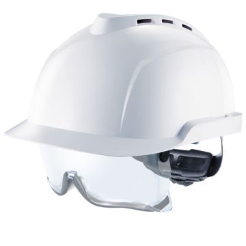 V-GARD 930 VENTED HELMET WHITE C/W INTEGRATED SPEC-White
