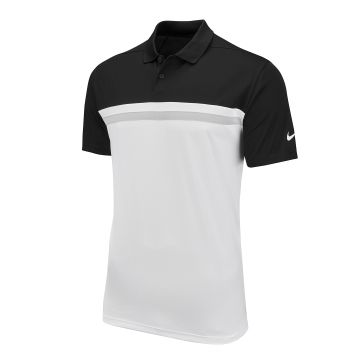 Nike Victory colour block polo - Black / White / Light Smoke Grey / White - S