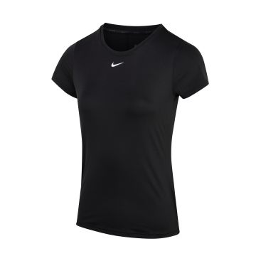 Women’s Nike One Dri-FIT short sleeve slim top - Black/White - S