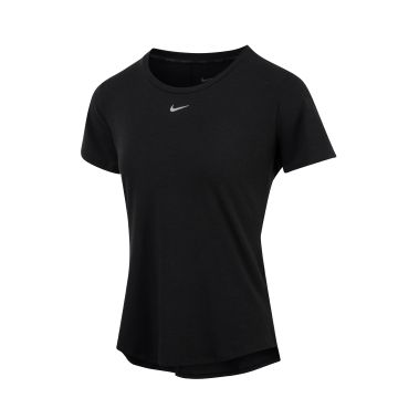 Women’s Nike One Luxe Dri-FIT short sleeve standard fit top - Black/Reflective Silver - S