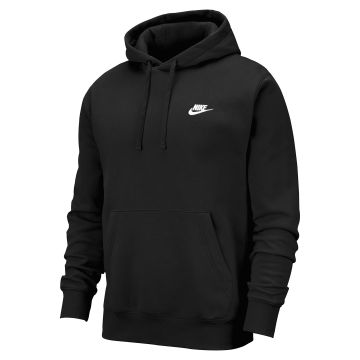 Nike Club hoodie - Black/Black/White - M
