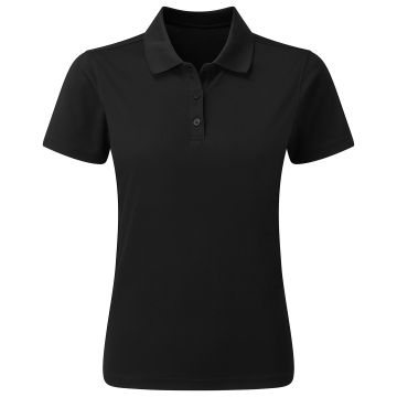 Women’s Spun Dyed Recycled Polo Shirt - Black - XS
