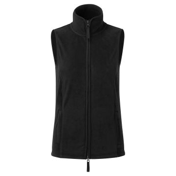 Women’s artisan fleece gilet - Black/Black - XS