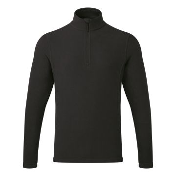 Unisex ‘Recyclight’ 1/4 zip microfleece - Black - XS
