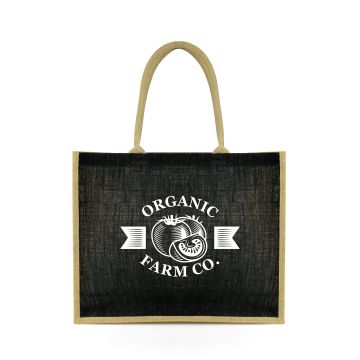 Large Coloured Halton Shopper-Black