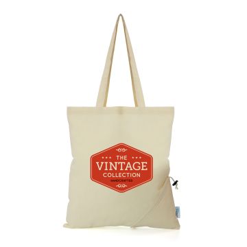 Eccleston Recycled Cotton Foldable Shopper-Natural