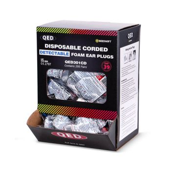 QED CORDED BLUE DETECTABLE EAR PLUG - Blue