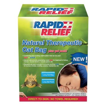 NATURAL THERAPEUTIC OAT BAG C/W GEL PACK (LONG) - Blue