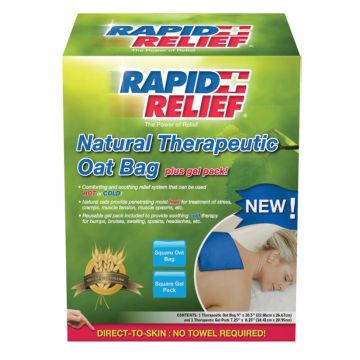 NATURAL THERAPEUTIC OAT BAG C/W GEL PACK (SQUARE) - Blue