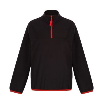 Kids half-zip microfleece - Black/Classic Red - 5/6 Years