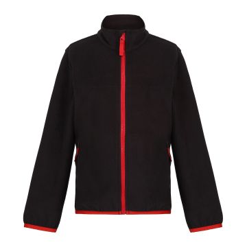 Kids full-zip microfleece - Black/Classic Red - 3/4 Years