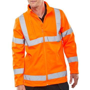 Beeswift Hi-Vis Soft Shell Lightweight Rail Spec Jacket