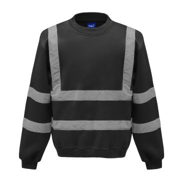 Hi-vis sweatshirt (HVJ510) - Black - M